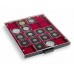 Cutie monede cu 20 compartimente patrate 50x50 mm, culoare rosie