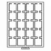Cutie monede cu 20 compartimente patrate 50x50 mm, culoare rosie