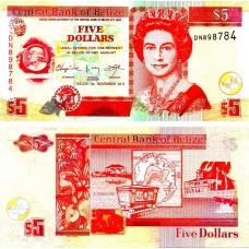 Belize - 5 Dolari - 2015 - UNC