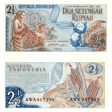 Indonezia - 2,5 Rupiah - 1961 - UNC