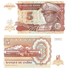 Zair - 5 Zaires - 1993 - UNC