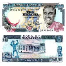 Zambia - 10 Kwacha - 1989 - UNC
