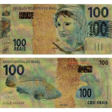 Brazilia - 100 Reali - suvenir auriu