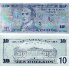 SUA - 10 Dolari - suvenir argintiu