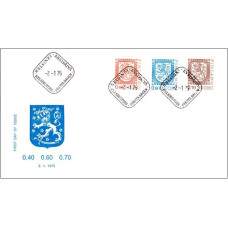 fdc Finlanda 1975 - Stema de stat - a