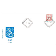 fdc Finlanda 1976 - Stema de stat - a