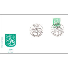 fdc Finlanda 1976 - Stema de stat - b