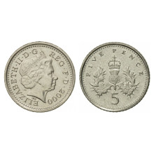 Marea Britanie - 5 Pence - 2000 - Cal 1