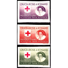1946 - Crucea rosie - Scutit de taxa - hartie alba - serie n