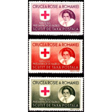1946 - Crucea rosie - Scutit de taxa - hartie alba - serie