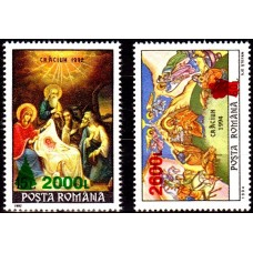 1473 - Craciun 92 si 94 - supratipar - serie