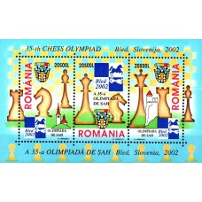 1595 - A 35-a Olimpiada de sah, Bled, Slovenia 2002 - bloc 1595 - A 35-a Olimpiada de sah, Bled, Slovenia 2002 - bloc