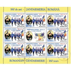 1860b2 - Jandarmeria Romana - 160 ani - bloc s