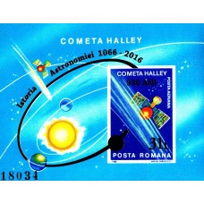 2102 - Istoria astronomiei, 950 de ani Cometa Halley (supratipar) - colita n