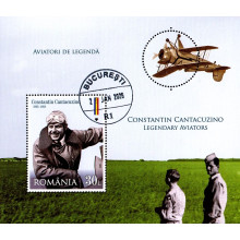 2539a - Aviatori de legenda - Constantin Cantacuzino - colita s 2539a - Aviatori de legenda - Constantin Cantacuzino - colita s