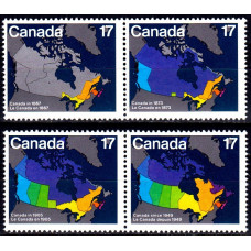 Canada 1981 - Dezvoltarea teritoriala canadiana - serie d Canada 1981 - Dezvoltarea teritoriala canadiana - serie d
