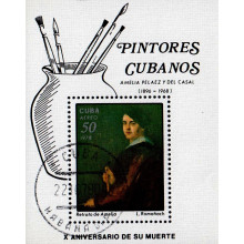 Cuba 1980 - Pictori cubanezi - Amelia Pelaez del Casal - colita s