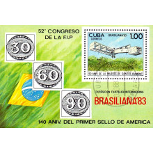 Cuba 1983 - Expozitia filatelica internationala Brasiliana 83 - colita s