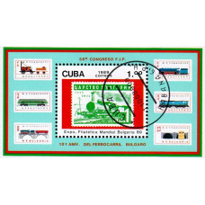 Cuba 1989 - Expozitia Filatelica Bulgaria 89 - colita s