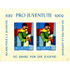 Elvetia 1962 - Fundatia Caritabila Pro Juventute - colita n