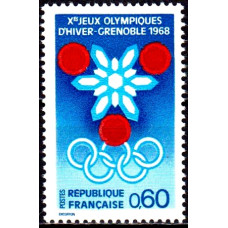 Franta 1967 - Jocurile Olimpice de iarna Grenoble 68 - serie Franta 1967 - Jocurile Olimpice de iarna Grenoble 68 - serie
