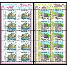 Gibraltar 1987 - Europa CEPT - Arhitectura - minicoli