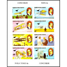 Guinea Ecuatoriala 1981 - Personlitati din Aeronautica - bloc n Guinea Ecuatoriala 1981 - Personlitati din Aeronautica - bloc n