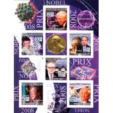 Insulele Comore 2009 - Premiile Nobel 2008 - bloc n