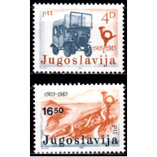 Iugoslavia 1983 - 80 de ani Serviciile Postale din Muntenegru - serie