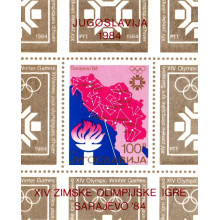 Iugoslavia 1984 - Jocurile Olimpice de iarna Sarajevo - b - colita n Iugoslavia 1984 - Jocurile Olimpice de iarna Sarajevo - b - colita n
