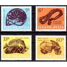 Iugoslavia 1985 - Exponate de muzeu - Fosile - serie