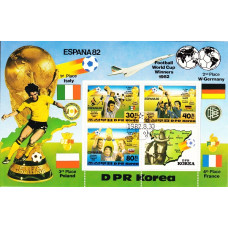 Korea 1982 - Cupa mondiala de fotbal Spania 82 - bloc colita s
