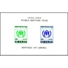 Liberia 1960 - Anul mondial al refugiatilor - colita n Liberia 1960 - Anul mondial al refugiatilor - colita n