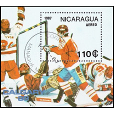 Nicaragua 1987 - Jocurile Olimpice de Iarna Calgary 88 - colita s
