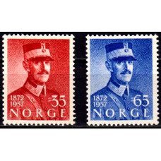 Norvegia 1957 - A 85-a aniversare a Regelui Haakon - serie