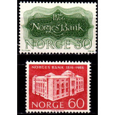 Norvegia 1966 - A 150-a aniversare a Bancii Norvegiei - serie
