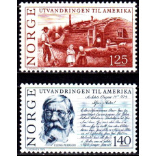 Norvegia 1975 - 150 de ani de la prima emigratie in america - serie