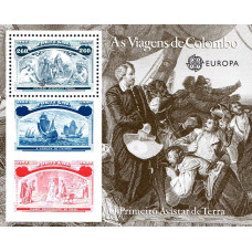Portugalia 1992 - Europe CEPT - Calatoriile lui Cristofor Columb - b - colita