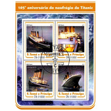 S Tome e Principe 2017 - 105 ani de la naufragiul Titanicului - bloc s