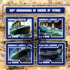 Sierra Leone 2017 - 105 ani de la naufragiul Titanicului - bloc s