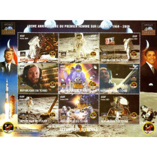Tchad 2009 - A 40-a aniversare a Primului om pe Luna - bloc Tchad 2009 - A 40-a aniversare a Primului om pe Luna - bloc