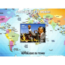 Tchad 2009 - Personalitati in lume - Nelson Mandela - colita Tchad 2009 - Personalitati in lume - Nelson Mandela - colita