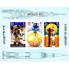 Umm Al Qiwain 1969 - Misiunea spatiala Apollo 12 - colita n Umm Al Qiwain 1969 - Misiunea spatiala Apollo 12 - colita n