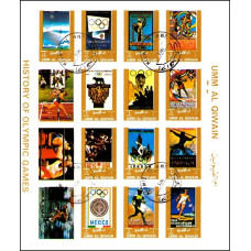 Umm Al Qiwain 1973 - Istoria Jocurilor Olimpice - coala miniatura ns Umm Al Qiwain 1973 - Istoria Jocurilor Olimpice - coala miniatura ns