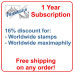 Abonament "1 An - 16% Discount - Filatelie Straine"
