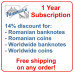 Abonament "1 An - 14% Discount - Numismatica"